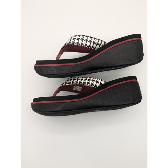 Volatile Bat Checkered Platform Flip Flops Size 9 - Picture 4 of 7